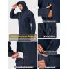 Veste à capuche Fleece de sport tactique militaire chaud pour hommes (Marine noire)