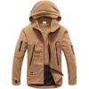Veste à capuche de sport tactique militaire chaud pour hommes (Khaki)