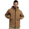 Veste à capuche de sport tactique militaire chaud pour hommes (Khaki)