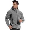 Veste à capuche Fleece de sport tactique militaire chaud pour hommes (gris clair)