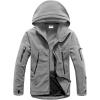 Veste à capuche Fleece de sport tactique militaire chaud pour hommes (gris clair)