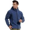 Veste à capuche Fleece de sport tactique militaire chaud pour hommes (Navy Blue)