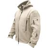 imageReFire Gear Mens Warm Military Tactical Sport Fleece Hoodie JacketBeige