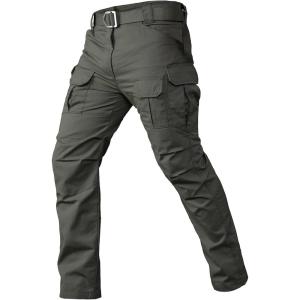 CARWORNIC Gear Men’s Tactical Cargo Pants Waterpoof Lightweight Rip Stop EDC Military Combat Trousers(Army Green-2)