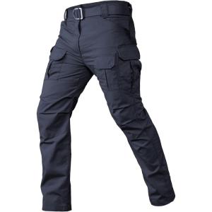 CARWORNIC Gear Men’s Tactical Cargo Pants Waterpoof Lightweight Rip Stop EDC Military Combat Trousers(Navy Blue)