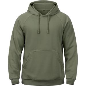 CARWORNIC Men’s Hoodies Pullover Soft Hooded Sweatshirts Long Sleeve Casual Hoodies with Zipper Pocket(Army Green)