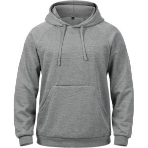 CARWORNIC Men’s Hoodies Pullover Soft Hooded Sweatshirts Long Sleeve Casual Hoodies with Zipper Pocket(Light-grey)