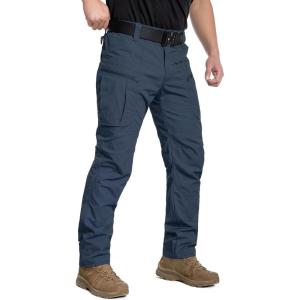 CARWORNIC Men’s Lightweight Tactical Pants Ripstop Military Cargo Pants Water Resistant Outdoor Hiking Work Pants(Blue)