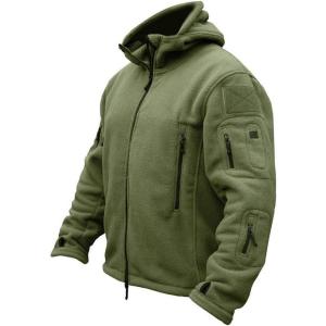 ReFire Gear Men’s Warm Military Tactical Sport Fleece Hoodie Jacket(Army Green)
