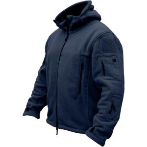 ReFire Gear Men’s Warm Military Tactical Sport Fleece Hoodie Jacket(Dark Navy)