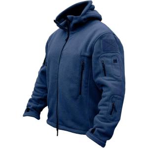 ReFire Gear Men’s Warm Military Tactical Sport Fleece Hoodie Jacket(Navy Blue)