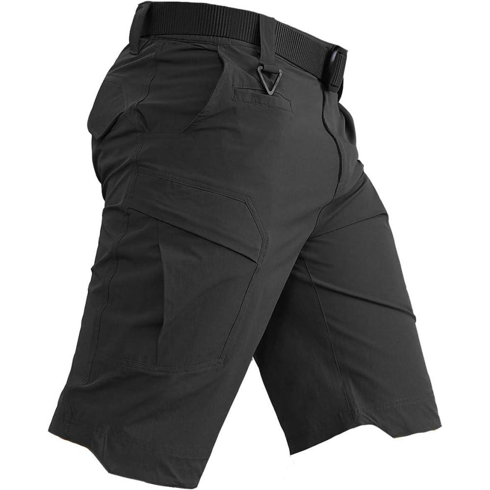 imageCARWORNIC Mens Quick Dry Hiking Tactical Shorts Lightweight Stretch Outdoor Cargo Shorts with Multi Pockets Summer Casual Camping Travel Fishing Shorts