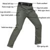 CARWORNIC Équipement de randonnée pour hommes Pantalon tactique Cotton léger De plein air Army Military Cargo pantalons (Army Green)
