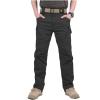CARWORNIC Équipement de randonnée pour hommes Pantalon tactique Cotton léger En plein air Army Combat pantalons de fret (noir)