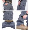 Pantalon tactique de randonnée pour hommes en équipement CARWORNIC Coton léger à l&rsquo;extérieur des pantalons de combat militaire (Gray)