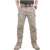 Pantalon tactique de randonnée pour hommes en équipement CARWORNIC Coton léger à l&rsquo;extérieur des pantalons de combat militaire (Khaki)