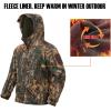 Veste de chasse Camo pour hommes étanche à l&rsquo;eau en coque souple en tapis de camouflage Enrobé de pêche pédestre en plein air (Camo leaf)