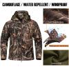 Veste de chasse Camo pour hommes étanche à l&rsquo;eau en coque souple en tapis de camouflage Enrobage de pêche à la randonnée en plein air (Reeds Cama)