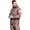 Veste de chasse Camo pour hommes étanche à l&rsquo;eau en coque souple bordée de camouflage Enrobé de pêche à la randonnée extérieure (vestige Tree Cama)