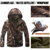 Veste de chasse Camo pour hommes étanche à l&rsquo;eau en coque souple bordée de camouflage Enrobé de pêche à la randonnée extérieure (vestige Tree Cama)