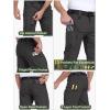 CARWORNIC Hommes Cotton Stretch Tactical Work Pantalons Léger Flex Cargo Hiking Pants avec 15-Pockets (noir)