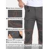 CARWornIC Mens Cotton Stretch Tactical Work Pantalons Lightweight Flex Cargo Hiking Pantas avec 15 poches (gris foncé)