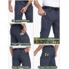 Pantalon de travail tactique étiré en coton pour hommes CARWORNIC Pantoufles de randonnée à fret souple léger avec 15 poches (bleu marine)