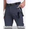 Pantalon de travail tactique étiré en coton pour hommes CARWORNIC Pantoufles de randonnée à fret souple léger avec 15 poches (bleu marine)