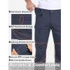 Pantalon de travail tactique étiré en coton pour hommes CARWORNIC Pantoufles de randonnée à fret souple léger avec 15 poches (bleu marine)