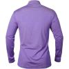 T-shirts sport à manches longues pour homme 1/4 Pull Zip Sweatshirt sport actif rapide à sec pour gymnastique de course (Purple)