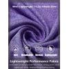T-shirts sport à manches longues pour homme 1/4 Pull Zip Sweatshirt sport actif rapide à sec pour gymnastique de course (Purple)