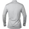 T-shirts sport à manches longues pour homme 1/4 Pull Zip Sweatshirt sport actif rapide à sec pour gymnastique de course (Gris livre)