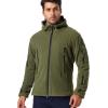 Veste à capuche militaire tactique pour hommes CARWORNIC Chaud Multi-Pockets en manteau à capuchon d&rsquo;extérieur (Green Army)