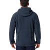 Veste à capuche militaire tactique pour hommes CARWORNIC Manteau à capuchon d&rsquo;extérieur multi-poches chaud (marine noire)