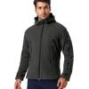 Veste à capuche militaire tactique pour hommes CARWORNIC Chaud Multi-Pockets en manteau à capuchon extérieur (Grey)