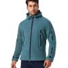 Veste à capuche militaire tactique pour hommes CARWORNIC Chaud Multi-Pockets en manteau à capuchon d&rsquo;extérieur (bleu clair)
