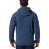 Veste à capuche militaire tactique pour hommes CARWORNIC Chaud Multi-Pockets en manteau à capuchon d&rsquo;extérieur (Navy Blue)