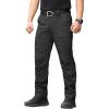 CARWORNIC Men&rsquo;s Ripstop Tactical Pantalons de fret militaire résistant à l&rsquo;eau Pants légers EDC Pockets Outdoor Hiking Work Pants(Black)