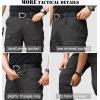 CARWORNIC Men&rsquo;s Ripstop Tactical Pantalons de fret militaire résistant à l&rsquo;eau Pants légers EDC Pockets Outdoor Hiking Work Pants(Black)