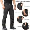 CARWORNIC Men&rsquo;s Ripstop Tactical Pantalons de fret militaire résistant à l&rsquo;eau Pants légers EDC Pockets Outdoor Hiking Work Pants(Black)