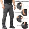 CARWORNIC Men&rsquo;s Ripstop Tactical Pantalons de fret militaire résistant à l&rsquo;eau Pants légers EDC Pockets Outdoor Hiking (Dark Grey)