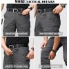 CARWORNIC Men&rsquo;s Ripstop Tactical Pantalons de fret militaire résistant à l&rsquo;eau Pants légers EDC Pockets Outdoor Hiking (Dark Grey)