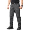 CARWORNIC Men&rsquo;s Ripstop Tactical Pantalons de fret militaire résistant à l&rsquo;eau Pants légers EDC Pockets Outdoor Hiking (Dark Grey)