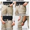 CARWORNIC Men&rsquo;s Ripstop Tactical Pantalons de fret militaire résistant à l&rsquo;eau Pants légers EDC Pockets Outdoor Hiking Work Pants(Khaki)