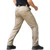 CARWORNIC Men&rsquo;s Ripstop Tactical Pantalons de fret militaire résistant à l&rsquo;eau Pants légers EDC Pockets Outdoor Hiking Work Pants(Khaki)