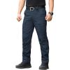 CARWORNIC Men&rsquo;s Ripstop Tactical Pantalons de fret militaire résistant à l&rsquo;eau Pants légers EDC Pockets Outdoor Hiking Work Pants(Navy Blue)