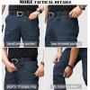 CARWORNIC Men&rsquo;s Ripstop Tactical Pantalons de fret militaire résistant à l&rsquo;eau Pants légers EDC Pockets Outdoor Hiking Work Pants(Navy Blue)