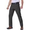 CARWORNIC Men&rsquo;s Stretch Ripstop Tactical Pantalon léger résistant à l&rsquo;eau Flex Work Cargo avec 11 poches (noir)