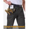 CARWORNIC Men&rsquo;s Stretch Ripstop Tactical Pantalon léger résistant à l&rsquo;eau Flex Work Cargo avec 11 poches (noir)