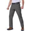 CARWORNIC Men&rsquo;s Stretch Ripstop Tactical Pantalon léger résistant à l&rsquo;eau Flex travail de chargement de randonnée pantalons avec 11 poches (Dark-gray)